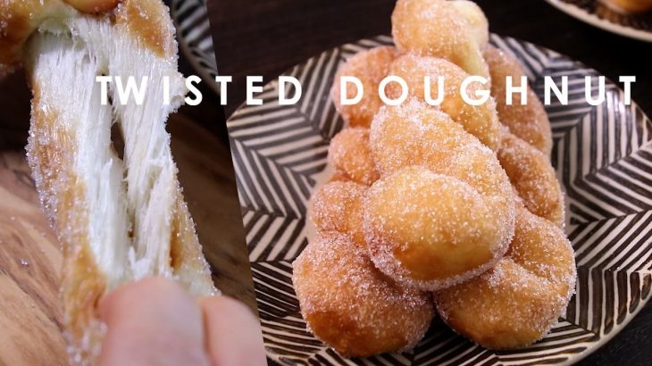 【ツイストドーナツ】パン屋さんのツイスト方法【卵・バター不使用】//How to twist Twisted Doughnut which baker does【No Egg No Butter】