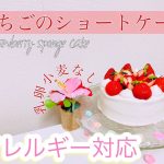 【アレルギーケーキ】卵・乳・小麦なし！いちごショートケーキの作り方